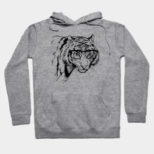 Tiger Head Hand Drawn Hoodie